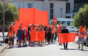 Une mobilisation réussie devant l'EHPAD de Pleuven